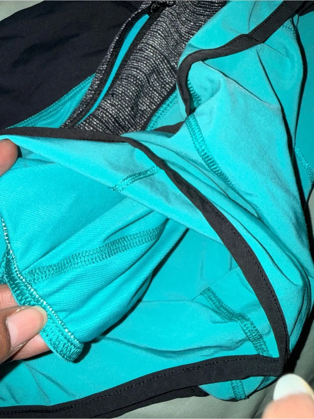 lululemon athletica Teal Athletic Shorts with Black Trim